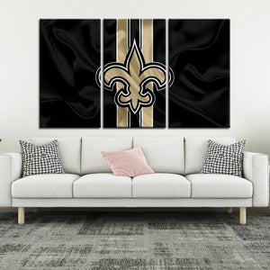 New Orleans Saints Flag Style Wall Canvas 2