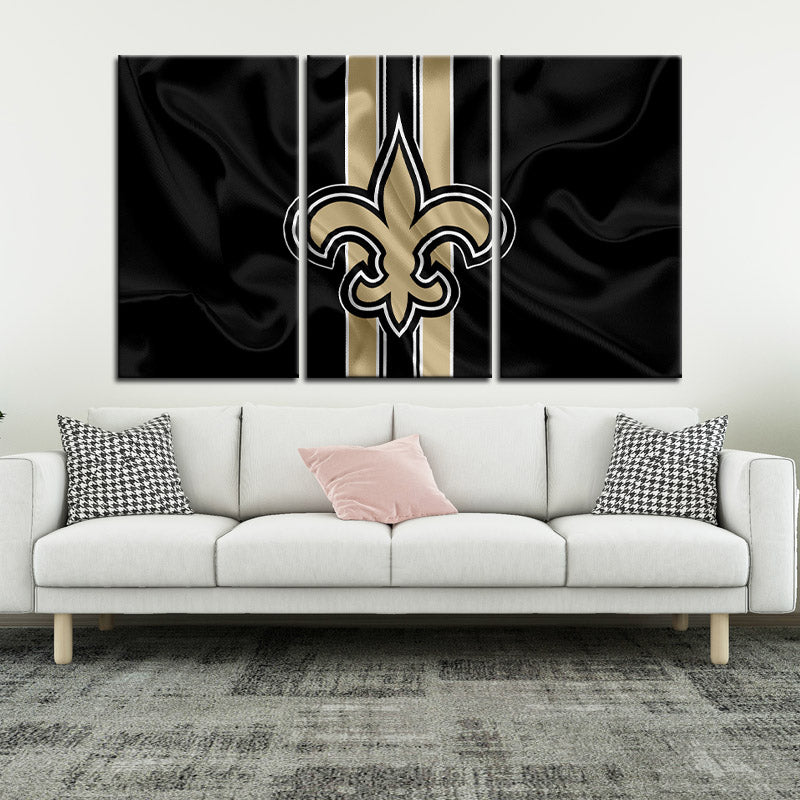 New Orleans Saints Flag Style Wall Canvas 2