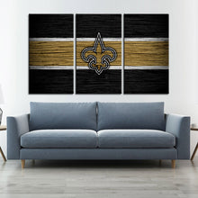 Load image into Gallery viewer, New Orleans Saints Wooden Style Wall Canvas 2
