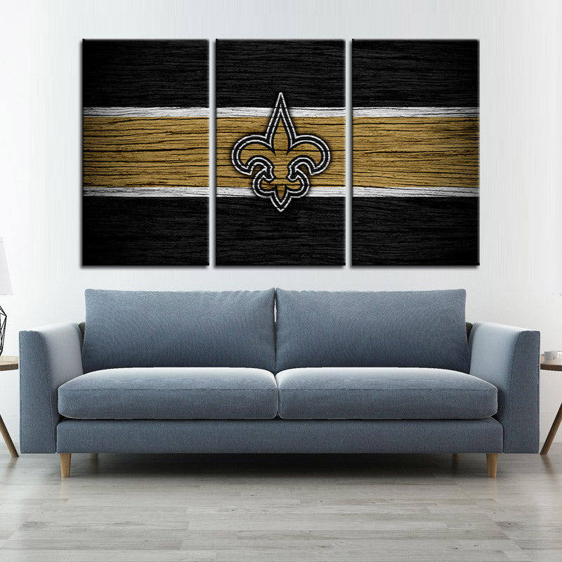 New Orleans Saints Wooden Style Wall Canvas 2