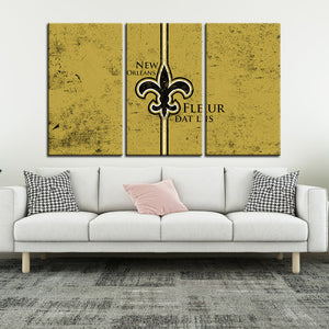 New Orleans Saints Fleur-de-lis Wall Canvas