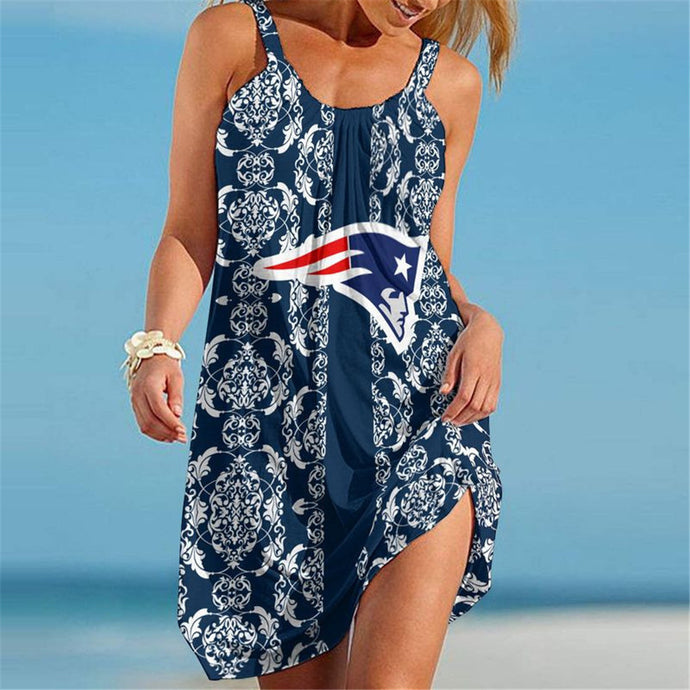 New England Patriots Women Casual Beach Dress