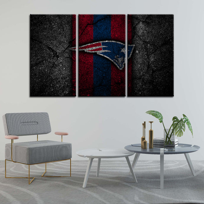 New England Patriots Rock Style Wall Canvas 2