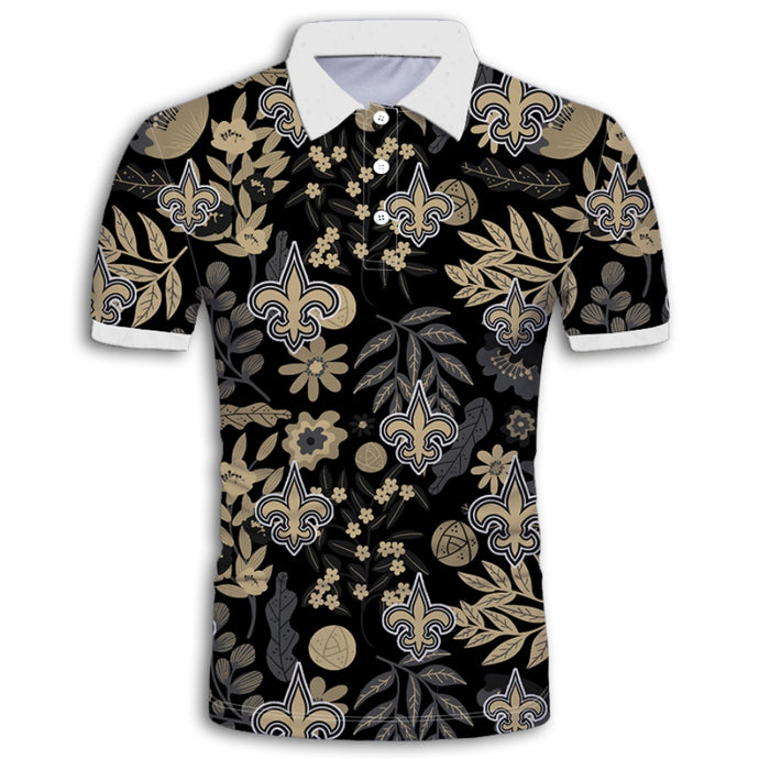 New Orleans Saints Aloha Hawaiian Polo Shirt