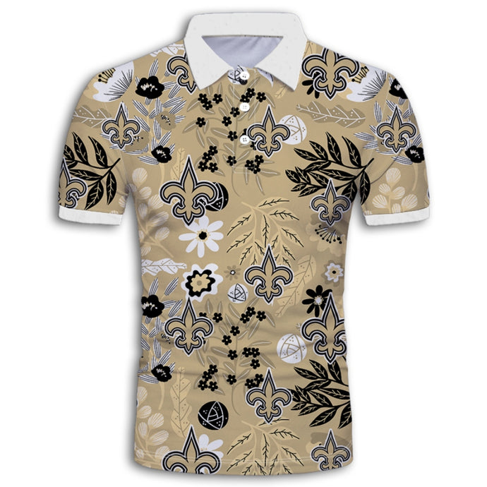 New Orleans Saints Aloha Hawaiian Polo Shirt