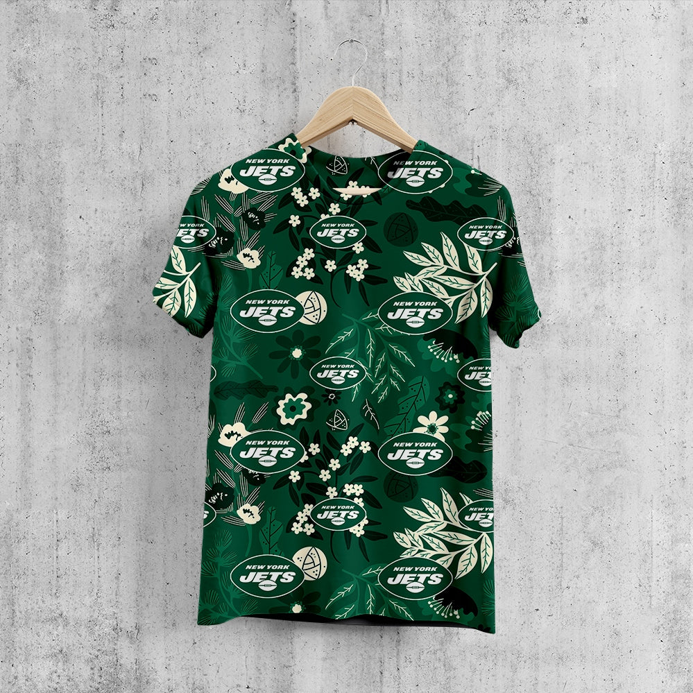New York Jets Aloha Hawaiian T-Shirt