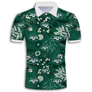 New York Jets Aloha Hawaiian Polo Shirt