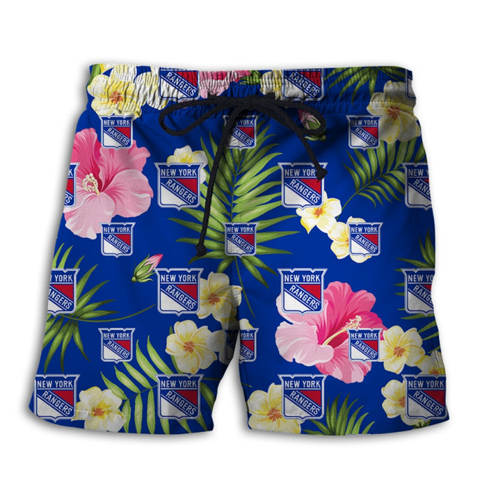 New York Rangers Summer Floral Shorts