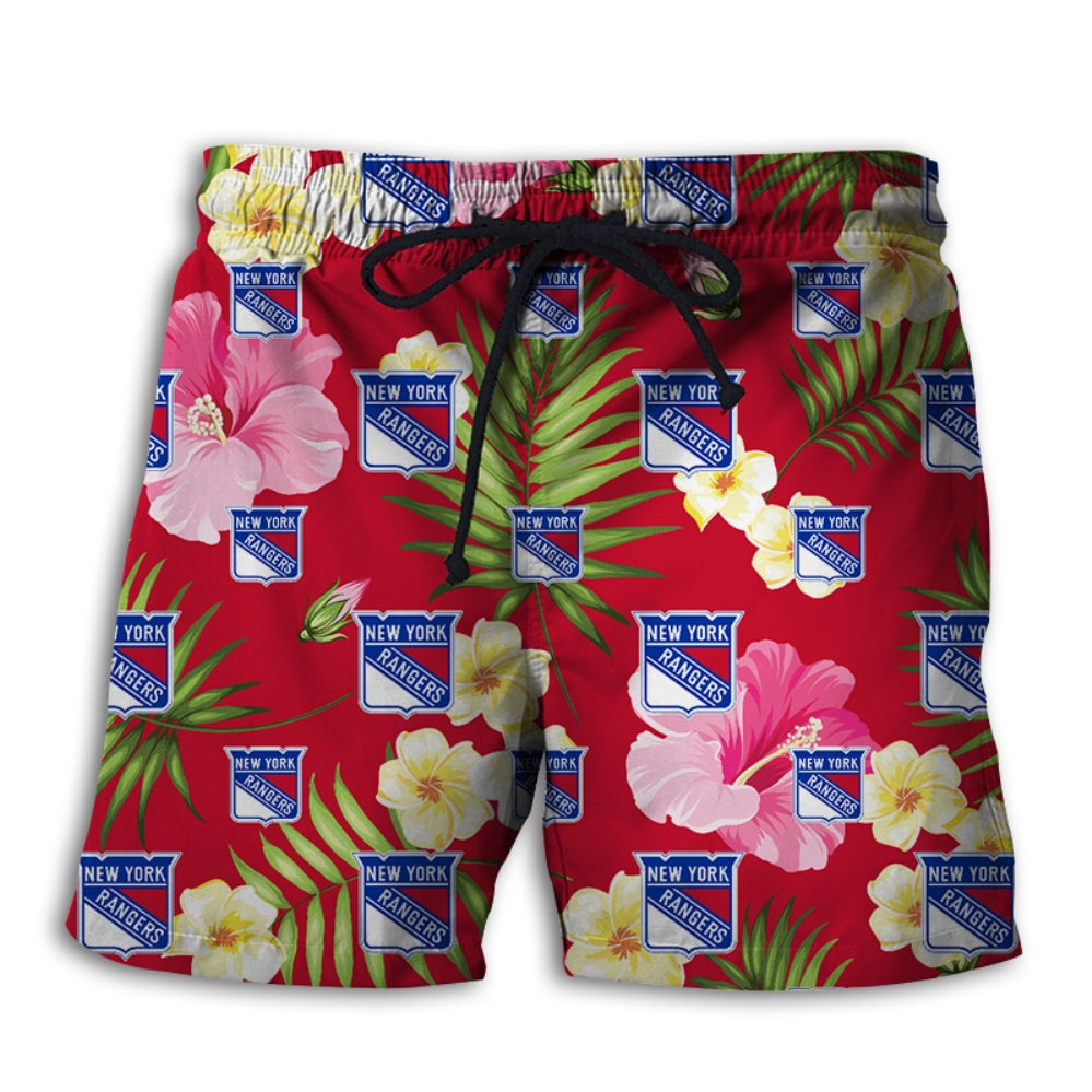 New York Rangers Summer Floral Shorts