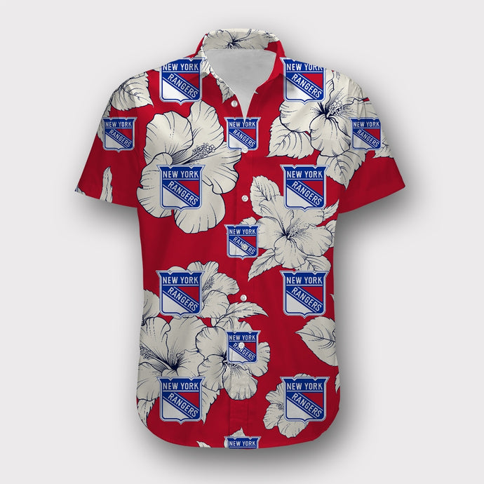 New York Rangers Tropical Floral Shirt