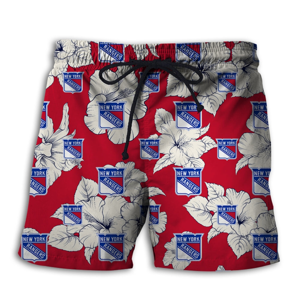 New York Rangers Tropical Floral Shorts