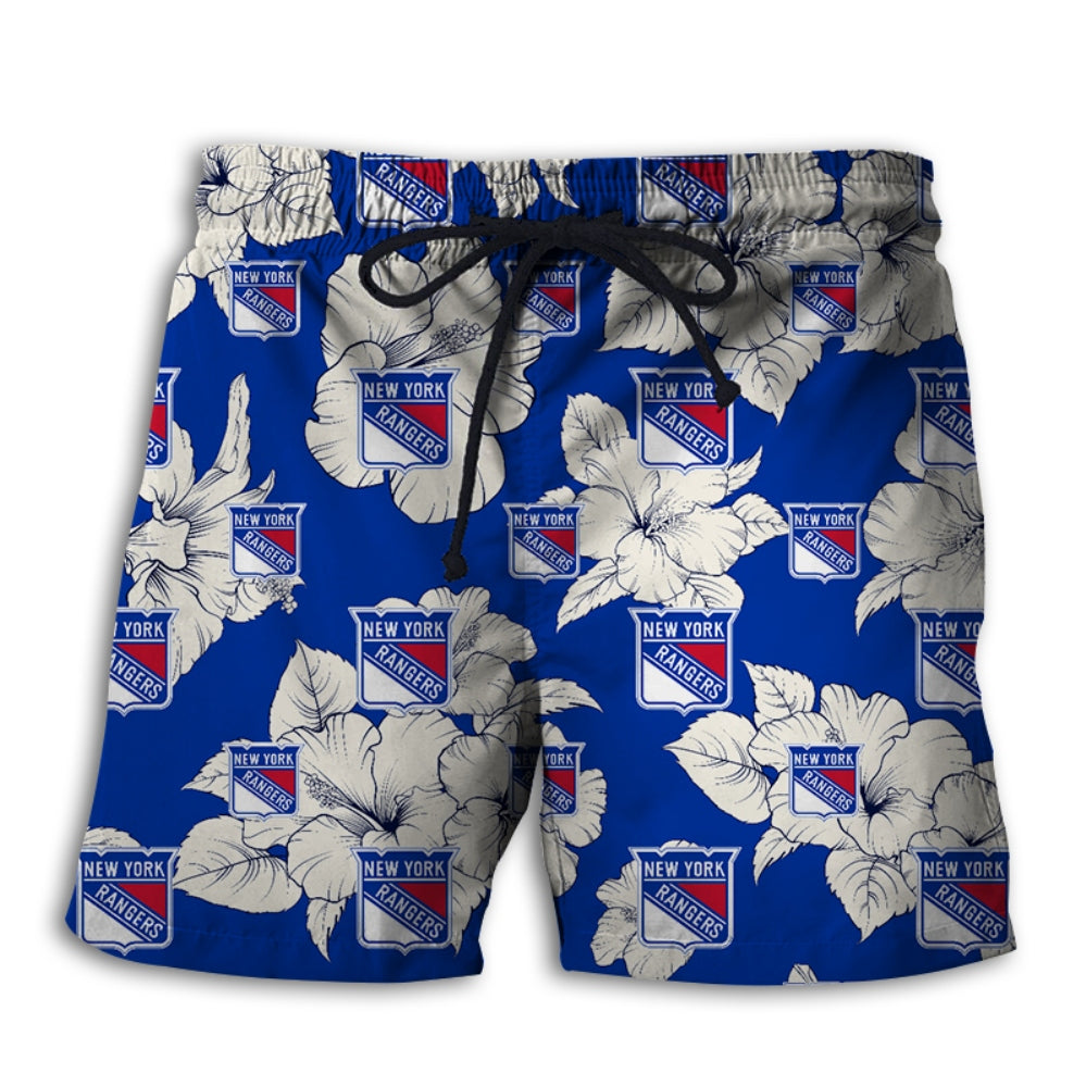 New York Rangers Tropical Floral Shorts