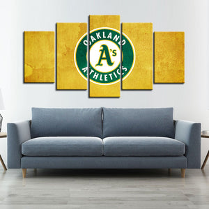 Oakland Athletics Emblem Wall Canvas