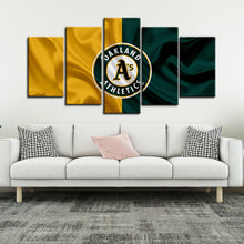 Load image into Gallery viewer, Oakland Athletics Fabric Flag Wall Canvas