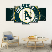 Load image into Gallery viewer, Oakland Athletics Paint Splash Wall Canvas