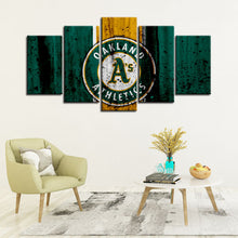 Load image into Gallery viewer, Oakland Athletics Rough Look Wall Canvas