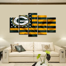 Load image into Gallery viewer, Green Bay Packers American Flag Wall Canvas