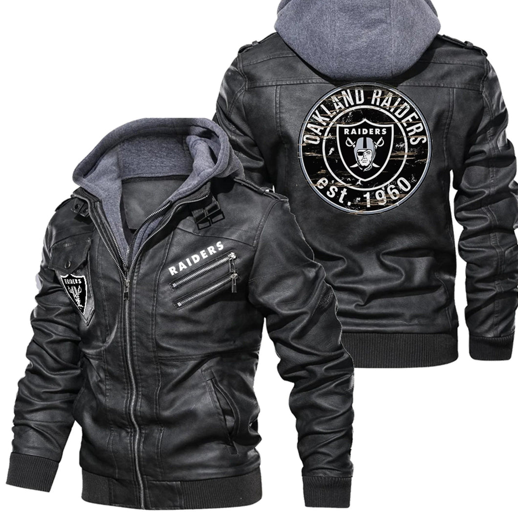 Las Vegas Raiders Vintage Leather Jacket