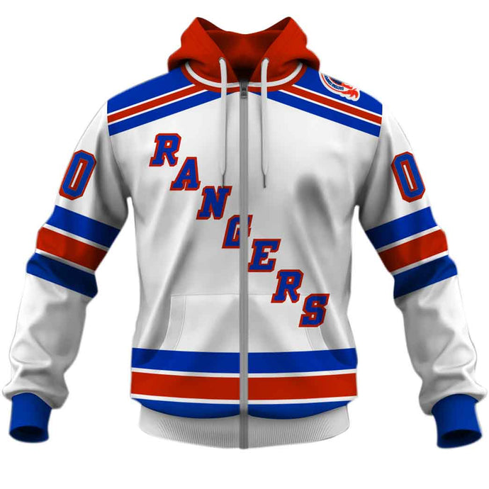 New York Rangers Casual Zipper Hoodie