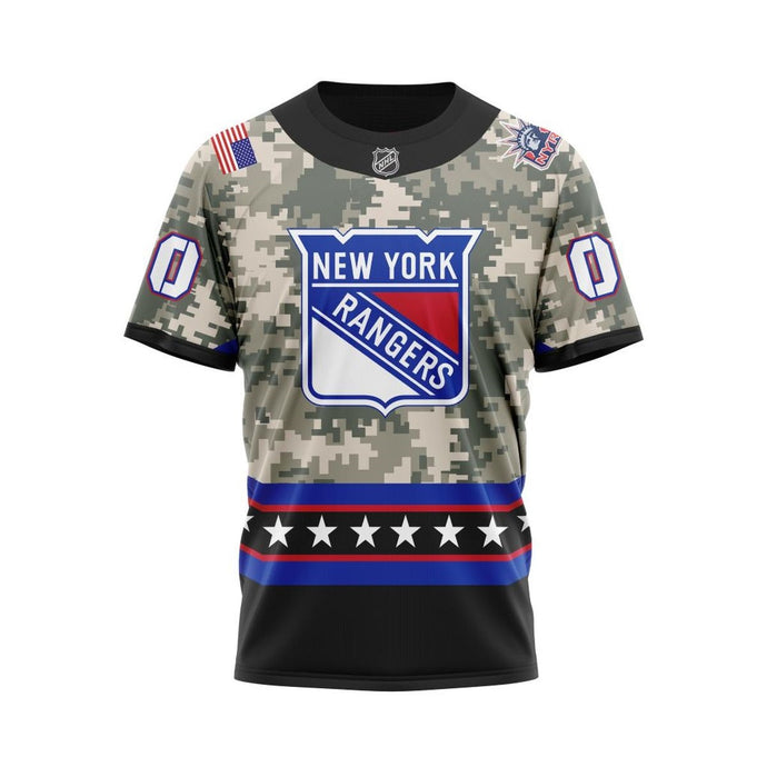 New York Rangers Camouflage Casual T-Shirt