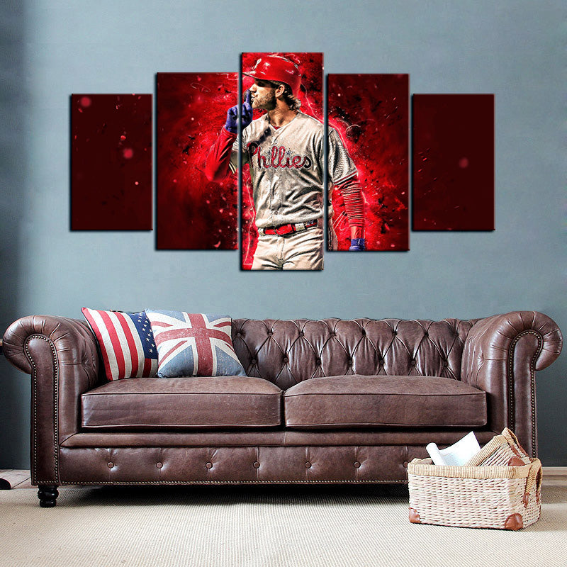 Bryce Harper Philadelphia Phillies Wall Canvas