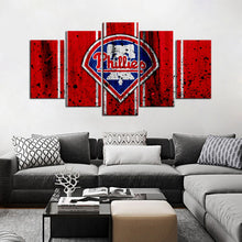 Load image into Gallery viewer, Philadelphia Phillies Rough Look Wall Canvas