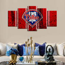 Load image into Gallery viewer, Philadelphia Phillies Rough Look Wall Canvas