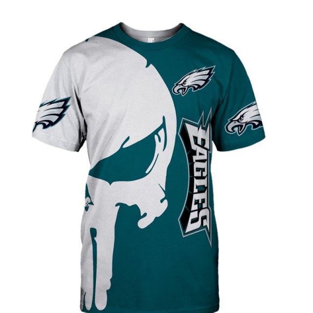 Philadelphia Eagles Skull 3D T-Shirt