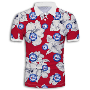 Philadelphia 76ers Tropical Floral Polo Shirt