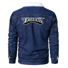 Load image into Gallery viewer, Philadelphia Eagles Fur Denim Jacket