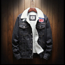 Load image into Gallery viewer, Philadelphia Eagles Fur Denim Jacket