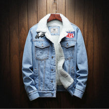 Load image into Gallery viewer, Philadelphia Eagles Fur Denim Jacket