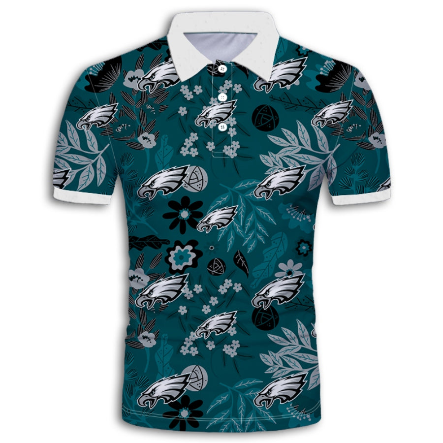 Philadelphia Eagles Aloha Hawaiian Polo Shirt