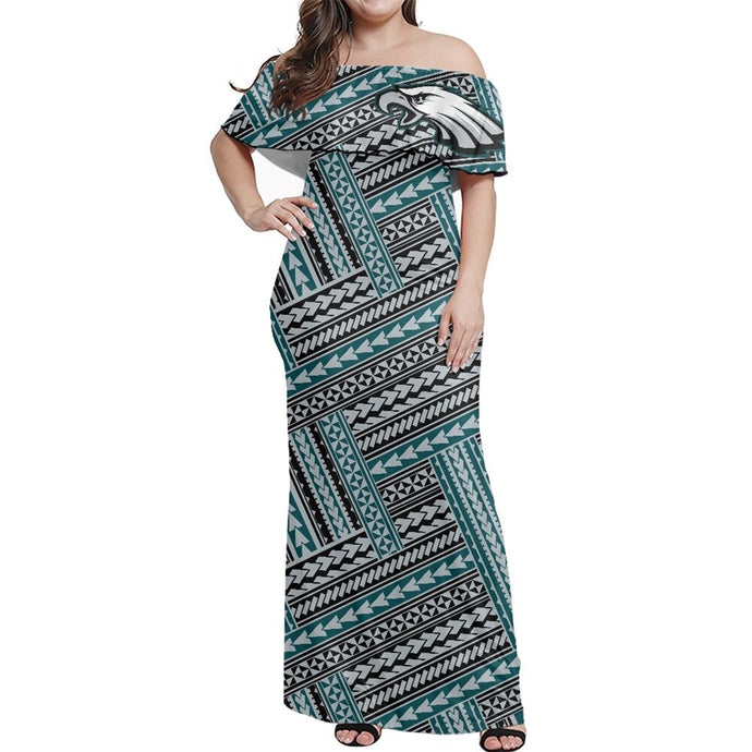 Philadelphia Eagles Women Elegant Aloha Maxi Dress