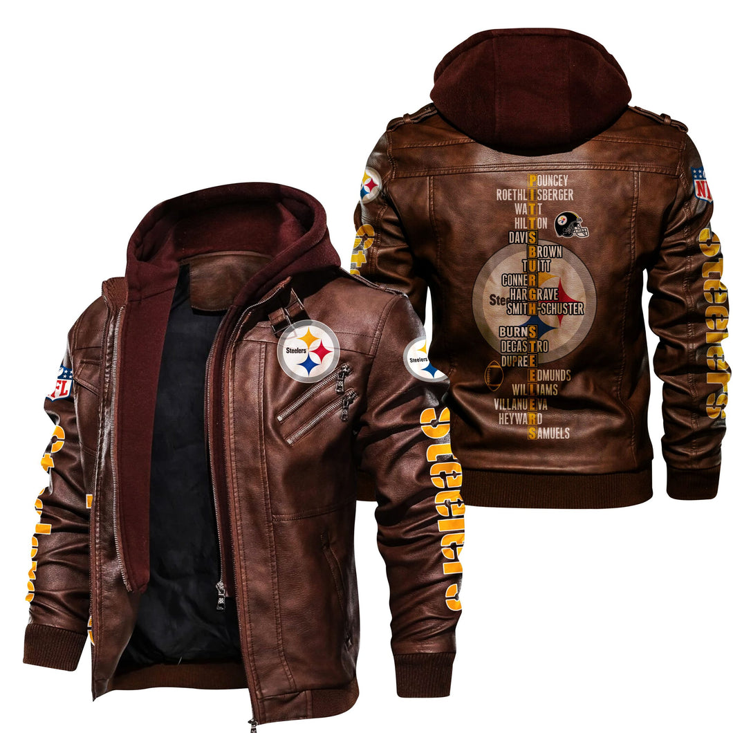 Pittsburgh Steelers Casual Leather Jacket