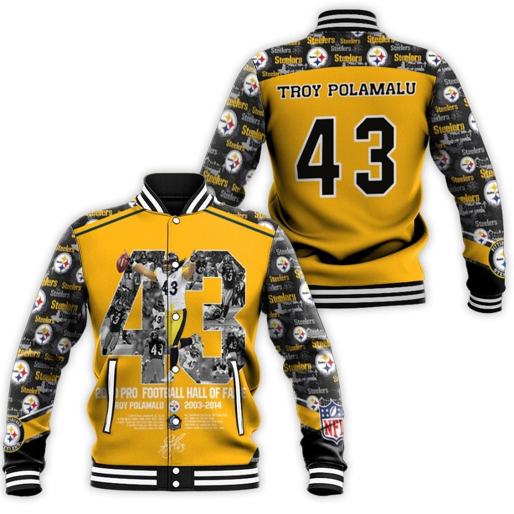 Pittsburgh Steelers Troy Polamalu Letterman Jacket