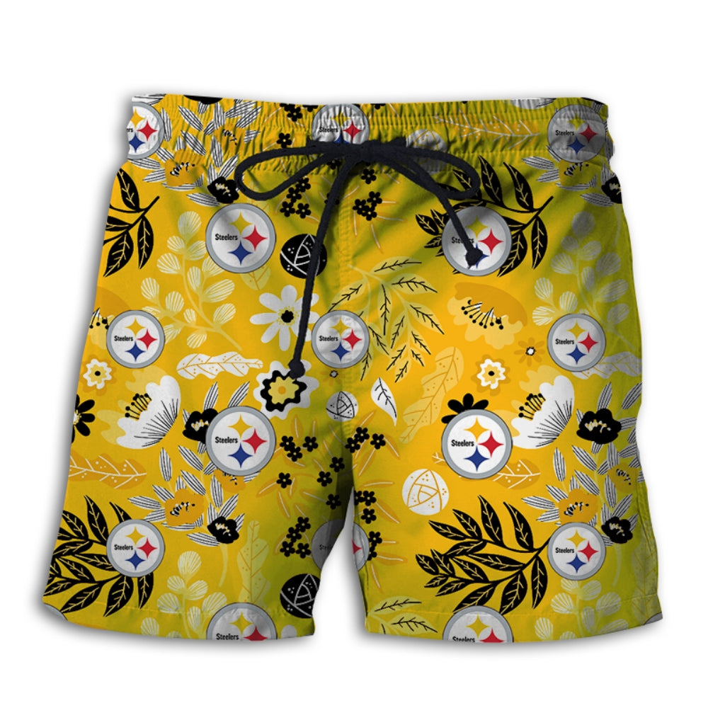 Pittsburgh Steelers Aloha Hawaiian Shorts