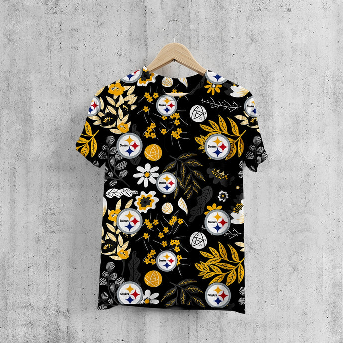 Pittsburgh Steelers Aloha Hawaiian T-Shirt