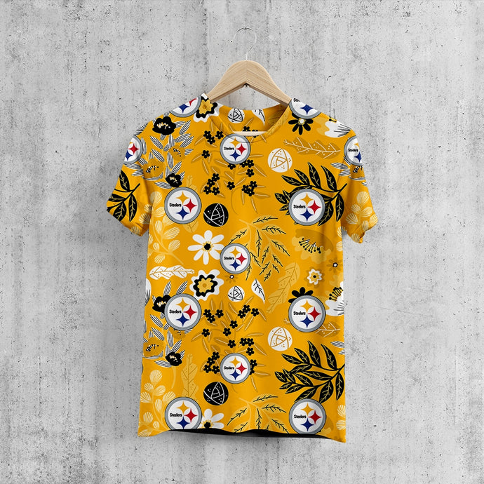 Pittsburgh Steelers Aloha Hawaiian T-Shirt