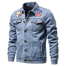 Load image into Gallery viewer, Pittsburgh Steelers Denim Jacket