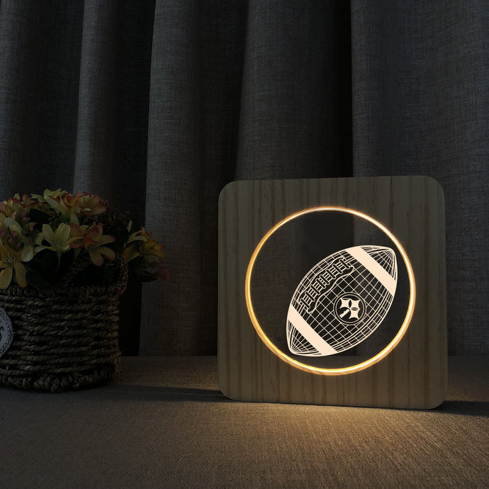Pittsburgh Steelers 3D Wooden LED Lamp