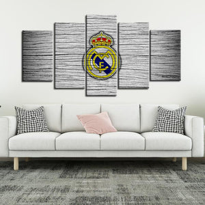 Real Madrid Wooden Look Canvas