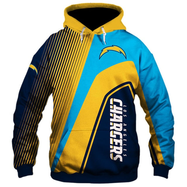 Los Angeles Chargers Casual 3D Hoodie