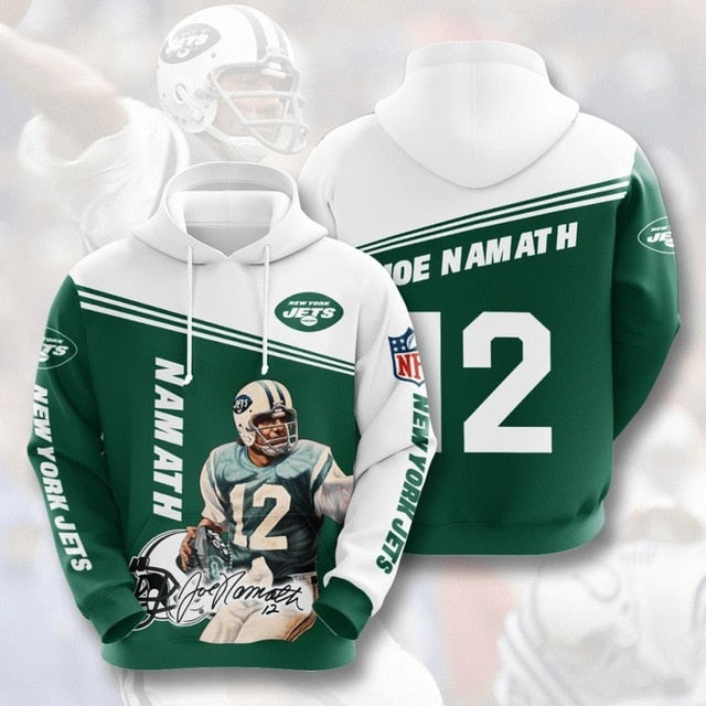 Joe Namath New York Jets Casual Hoodie