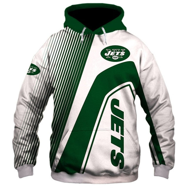 New York Jets Casual 3D Hoodie