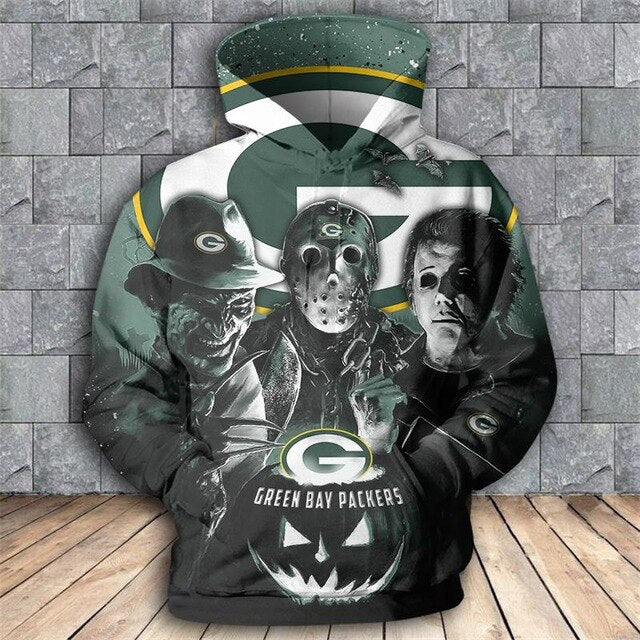 Green Bay Packers Halloween Zipper Hoodie