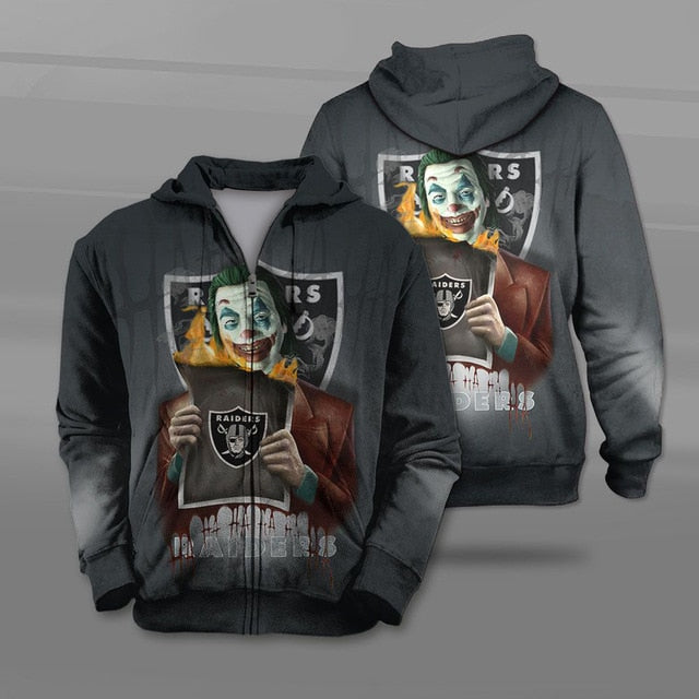 Las Vegas Raiders Joker Zipper Hoodie