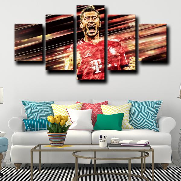 Robert Lewandowski Bayern Munich Wall Art Canvas 2