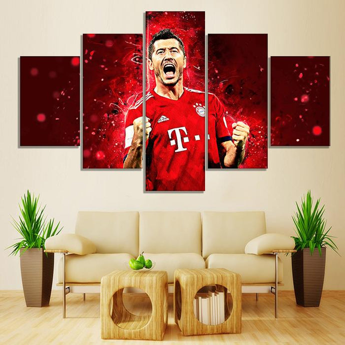 Robert Lewandowski Bayern Munich Wall Art Canvas