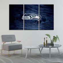 Load image into Gallery viewer, Seattle Seahawks Wooden Look Wall Canvas 4